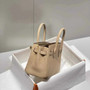 Hermès Birkin Mini Bag 20cm trench gray leather with shoulder strap - Default Title - View 4