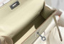 Hermes Kelly Mini II Bag 19 Silver Hardware with Epsom White - Default Title - View 4