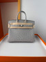 Hermès birkin bag 25cm ostrich leather - brown-gold - View 19