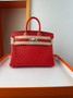 Hermès birkin bag 25cm ostrich leather - brown-gold - View 7