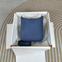 Hermes Evelyne III 17 Togo Dark Blue Leather Bag Silver H5668 - Default Title - View 2