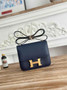 Hermes Constance Epsom Leather 19cm Gold Navy Blue H082245 - Default Title - View 1