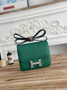 Hermes Constance Epsom Leather 19cm Silver Dark Green H082246 - Default Title - View 1