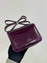 Hermes Constance Crocodile Leather Dark Purple Silver H282270 - 19cm - View 2