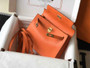 Hermès Kelly Danse II orange Evercolor leather with gold - Default Title - View 5