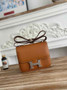 Hermes Constance Epsom Leather 19cm Brown Silver H082261 - Default Title - View 1