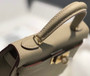 Hermes Kelly Mini II Bag 19 Gold Hardware with Epsom Clothing Gray - Default Title - View 8