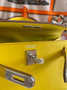 Hermès Kelly II Sellier Mini 2024 Yellow Goatskins Leather Silver - Default Title - View 7