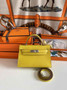 Hermès Kelly II Sellier Mini 2024 Yellow Goatskins Leather Silver - Default Title - View 2