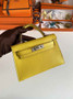 Hermès Kelly II Sellier Mini 2024 Yellow Goatskins Leather Silver - Default Title - View 1