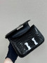 Hermes Constance Crocodile Leather Black Silver H282260 - 19cm - View 6