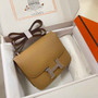 Hermes Constance Bag 19 Tan Epsom Leather Silver H083909 - Default Title - View 3