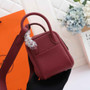 Hermes Lindy Mini Bag Wine Red Togo Leather Gold Hardware H8604 - Default Title - View 4