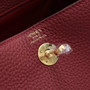 Hermes Lindy Mini Bag Wine Red Togo Leather Gold Hardware H8604 - Default Title - View 6