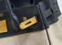 Hermès Birkin Bag 30cm Black Swift Leather Canvas Gold Hardware - Default Title - View 7