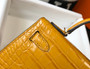 Hermes Kelly Mini II Bag 19 Yellow Crocodile Leather with Gold Hardware - Default Title - View 7