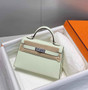 Hermes Mini Kelly II Bag 19 Light Green Epsom Gold Hardware H86106 - Default Title - View 3