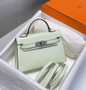 Hermes Mini Kelly II Bag 19 Light Green Epsom Gold Hardware H86106 - Default Title - View 2