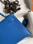 Hermès Kelly II Sellier Mini 2024 Goatskins Blue Leather Gold - Default Title - View 5