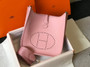 Hermès Evelyne III 29 Taurillon Clemence Shoulder Bag Light Pink Silver - Default Title - View 4