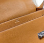 Hermès Steven Messenger Bag Togo leather Silver hardware 30cm Light Brown - Default Title - View 7