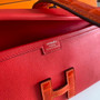 Hermes Jige Elan 29cm Wallet Clutch Swift Leather Crocodile Red - Default Title - View 8