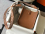 Hermès Evelyne 18 Togo Leather Shoulder Mini Bag Silver Light Brown - Default Title - View 2