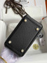 Hermes Lindy Mini Bag Black Togo Leather Gold Hardware H8636 - Default Title - View 3