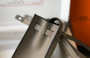 Hermès Kelly Danse II dark gray Evercolor leather with Silver - Default Title - View 7