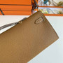 Hermès Kelly Cut Clutch 31cm Epsom Leather Light Brown Silver - Default Title - View 3