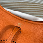Hermes Evelyne III 17 Orange Togo Leather Bag Gold H5604 - Default Title - View 5