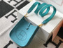 Hermes Evelyne III 18 Togo Leather Crossbody half Handmade Bag Gold Blue - Default Title - View 1