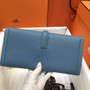 Hermes Jige 29 Wallet Clutch In Epsom Leather Blue - Default Title - View 2
