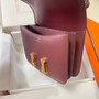 Hermes Constance Bag 19 Wine Red Epsom Leather Gold H083923 - Default Title - View 6