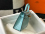 Hermes Kelly Mini II Bag 19 Blue Crocodile Leather with Gold Hardware - Default Title - View 5