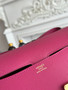 Hermès Constance bag in Dark Plum Epsom leather H382686 - Gold - View 11