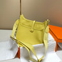 Hermès Evelyne III 29 Taurillon Clemence Shoulder Bag lemon yellow Silver - Default Title - View 2