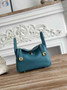 Hermes Lindy Mini Bag Blue Togo Leather Gold H68642 - Default Title - View 1