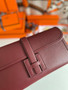Hermes Wallet Clutch Swift Leather 29cm In Wine Red - Default Title - View 5