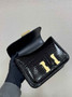Hermes Constance Crocodile Leather Black Gold H282261 - 19cm - View 3