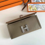 Hermes Jige Elan 29cm Wallet Clutch Swift Leather Gray lizard - Default Title - View 2
