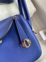 Hermes Lindy Mini Bag Dark Blue Togo Leather Silver Hardware H8611 - Default Title - View 4