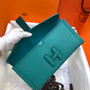 Hermes Jige 29 Wallet Clutch In Epsom Leather Blue Green - Default Title - View 6
