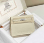 Hermès Kelly Danse II beige Evercolor leather with silver - Default Title - View 4