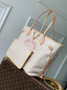 Louis Vuitton Neverfull MM Bag, M29483 Nude Rose Coated Canvas
