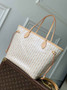 Louis Vuitton Neverfull MM Bag, M29483 Nude Rose Coated Canvas
