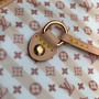 Louis Vuitton Neverfull MM Bag, M29483 Nude Rose Coated Canvas