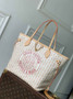 Louis Vuitton Neverfull MM Bag, M29483 Nude Rose Coated Canvas - Default Title - View 1