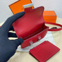 Hermes Constance Slim Wallet Red Epsom Leather Silver H082081 - Default Title - View 5