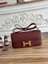 Hermès Constance bag in Wine Red Epsom leather H382691 - Gold - View 2